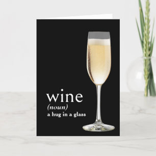 Tarjeta Definición de VINO del diccionario para cumpleaños