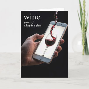 Tarjeta Definición de VINO del diccionario para cumpleaños