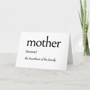 Tarjeta Definición del diccionario para MADRE