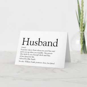 Tarjeta Definición del mejor marido del mundo