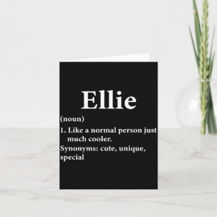 Tarjeta Definición del nombre Ellie