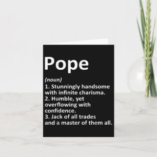 Tarjeta Definición del Papa Divertido apellido Familia Árb