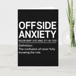 Tarjeta Definición divertida de fútbol Jugador de fútbol E