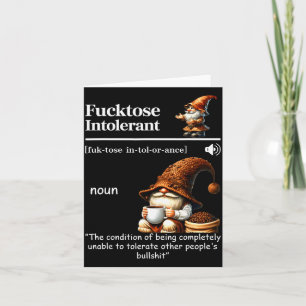 Tarjeta Definición divertida de intolerante a la fortosa G
