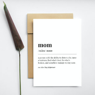 Tarjeta Definición Divertida de Mamá
