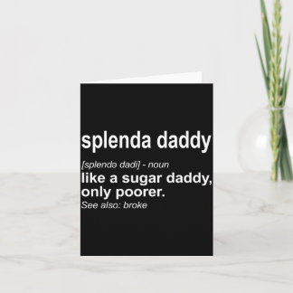 Tarjeta Definición divertida de Splenda Daddy