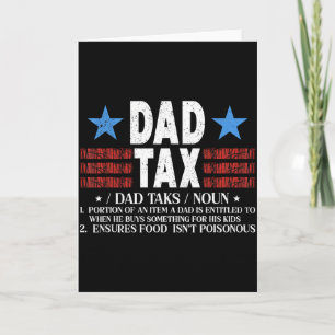 Tarjeta Definición divertida del impuesto del papá Día del