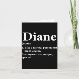 Tarjeta Definición divertida del nombre Diane D