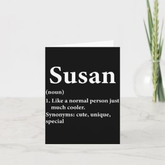 Tarjeta Definición divertida del nombre Susan D 