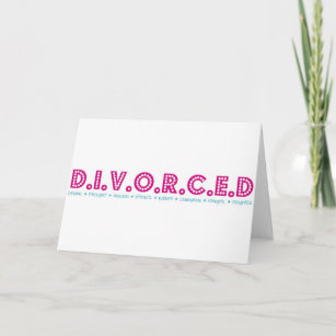 Tarjeta Definición femenina del divorcio