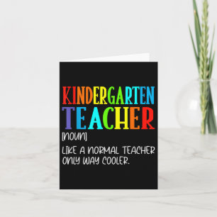Tarjeta Definición Graciosa Para El Profesor De Jardín De