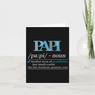 Tarjeta Definición Papi Gracioso Abuelo Papá Padres Día Ch
