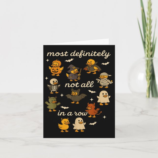 Tarjeta Definitivamente No Todo En Una Fila De Halloween D (Anverso)