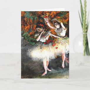 Tarjeta Degas - Dos bailarinas entrando al escenario