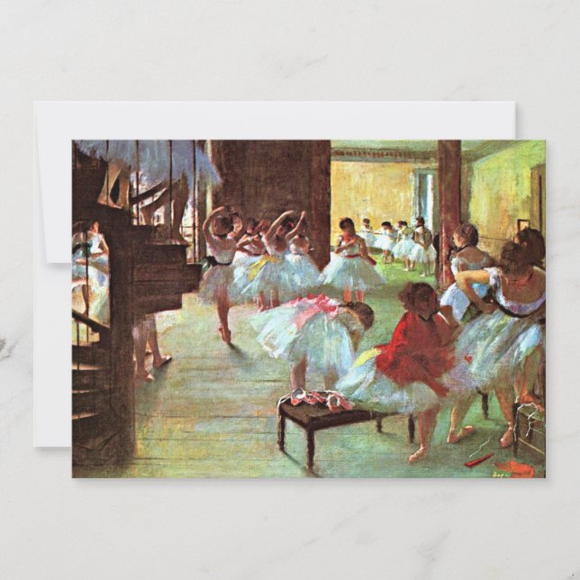 Tarjeta Degas - Escuela de ballet (Anverso)