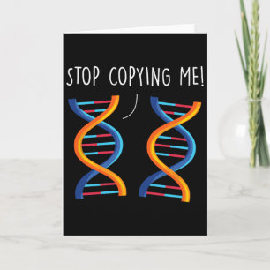 Tarjeta Deja de Copiarme Chiste Divertido de Ciencia Juego