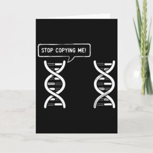 Tarjeta Deja de Copiarme Divertido Chiste de Ciencia ADN B