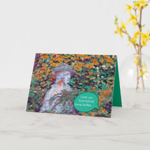 Tarjeta ¡Deja de esconderte/Estás bien como estás!