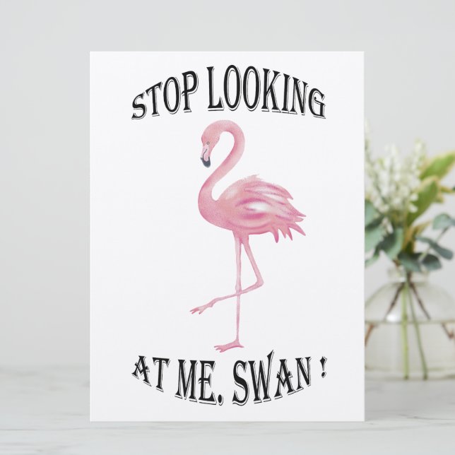 Tarjeta Deja de mirarme a Swan (Anverso de pie)