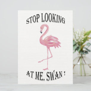 Tarjeta Deja de mirarme a Swan
