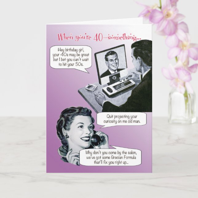 Tarjeta Deja de predecir tu cumpleaños de curiosidad (Orquídea)