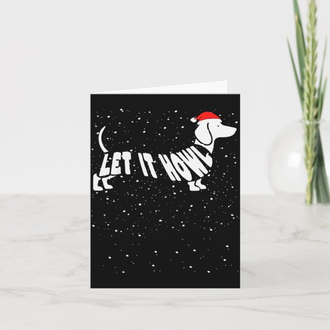 Tarjeta Deja que aúlle la nieve divertido juego de palabra (Anverso)