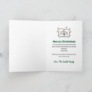 Tarjeta Deja que el cielo y la naturaleza canten Navidad p