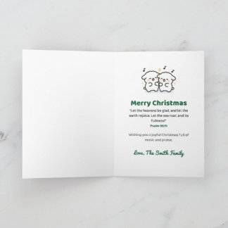 Tarjeta Deja que el cielo y la naturaleza canten Navidad p
