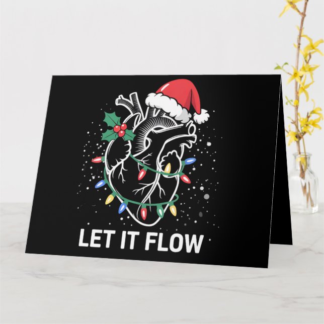Tarjeta Deja que fluya Anatomía Corazón Enfermera Cardiaca (flor amarilla)