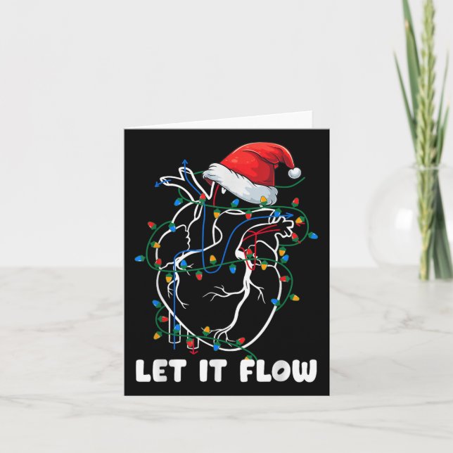 Tarjeta Deja que fluya Anatomía Corazón Enfermera de Santa (Anverso)