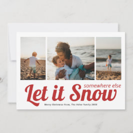Tarjeta Deja que nieve 3 Fotocolage Navidad