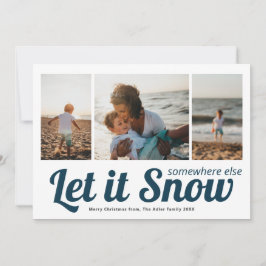 Tarjeta Deja que nieve 3 Fotocolage Navidad