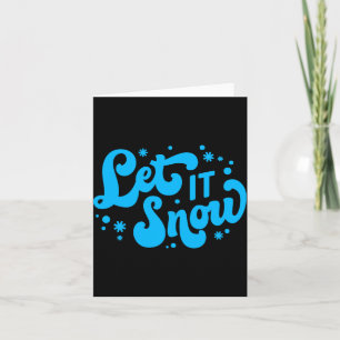 Tarjeta Deja que nieve diseño de invierno _1