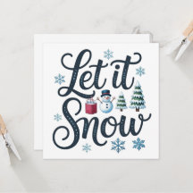 Deja que nieve muñeco de nieve Navidad