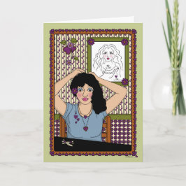 Tarjeta Deja que tu cabello caiga_A_Greeting Card