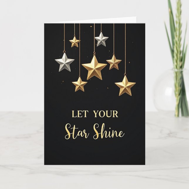 Tarjeta Deja Que Tu Estrella Brille (Anverso)