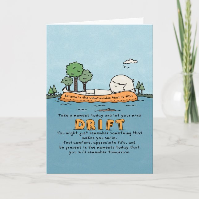 Tarjeta Deja que tu mente se desplace (Anverso)