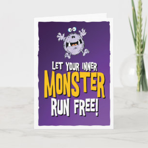 Tarjeta ¡deja que tu monstruo interno salga libre!