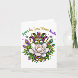 Tarjeta Dejad que los buenos tiempos rueden Máscara de Mar