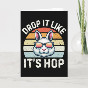 Tarjeta Déjalo como si fuera Hop Funny Sungles Bunny