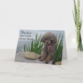 Tarjeta Dejan Huellas En Nuestro Corazón Mascota Simpatía