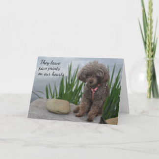 Tarjeta Dejan Huellas En Nuestro Corazón Mascota Simpatía