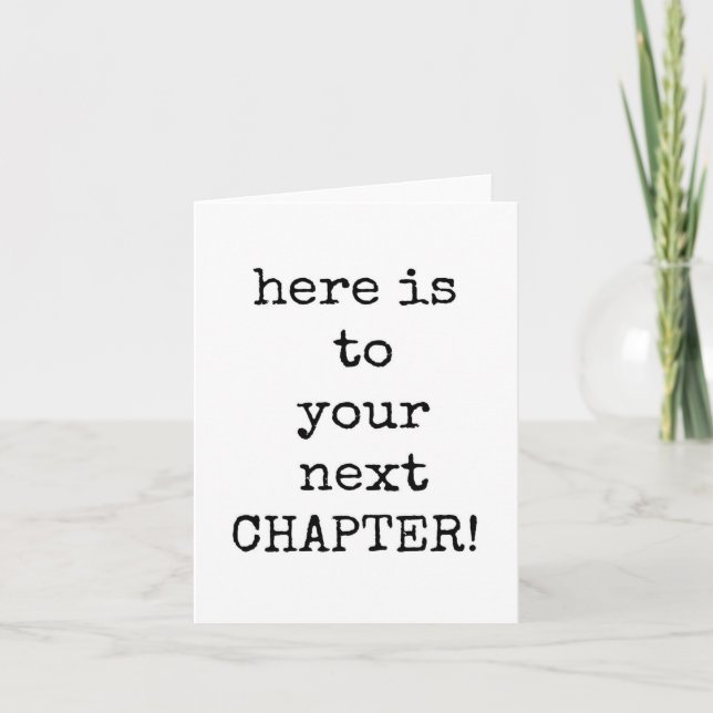 Tarjeta Dejando el trabajador, siguiente capítulo, adiós,  (Anverso)