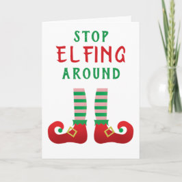 Tarjeta Dejar de jugar a los Navidades divertidos diciendo