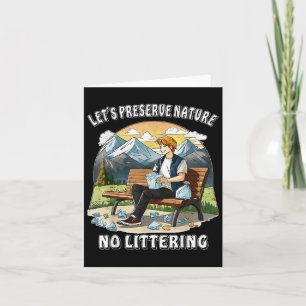Tarjeta Dejar de tirar protección de la naturaleza a favor