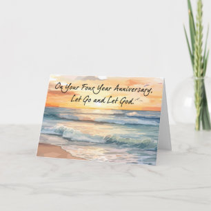 Tarjeta Dejar que Dios recupere su cuarto aniversario
