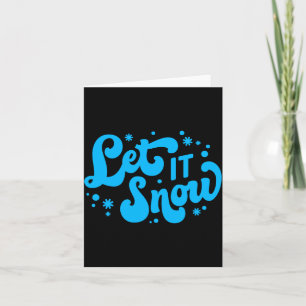 Tarjeta Dejar que nieve diseño de invierno 