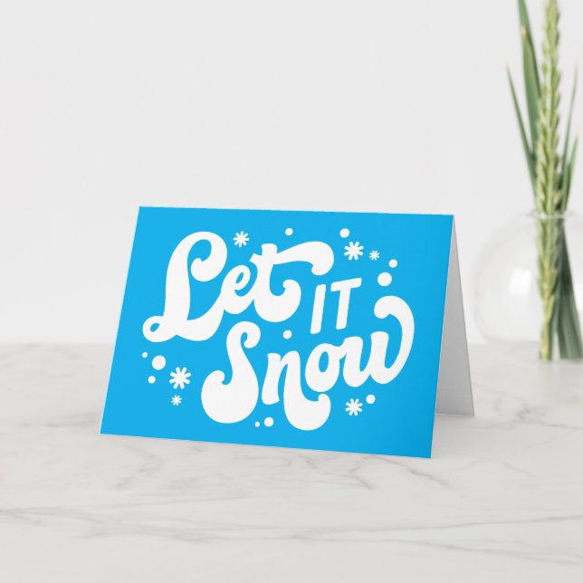 Tarjeta Dejar que nieve diseño invernal (Anverso)