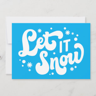 Tarjeta Dejar que nieve diseño invernal