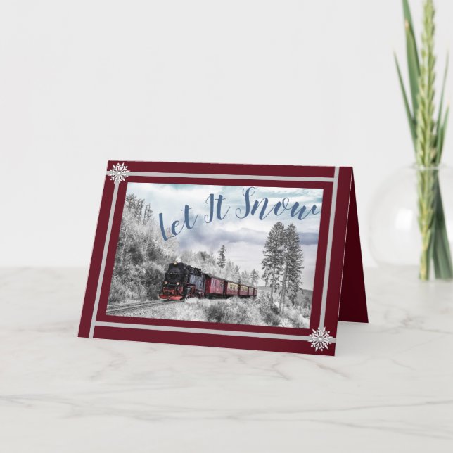 Tarjeta Dejar que pase el tren de la nieve (Anverso)